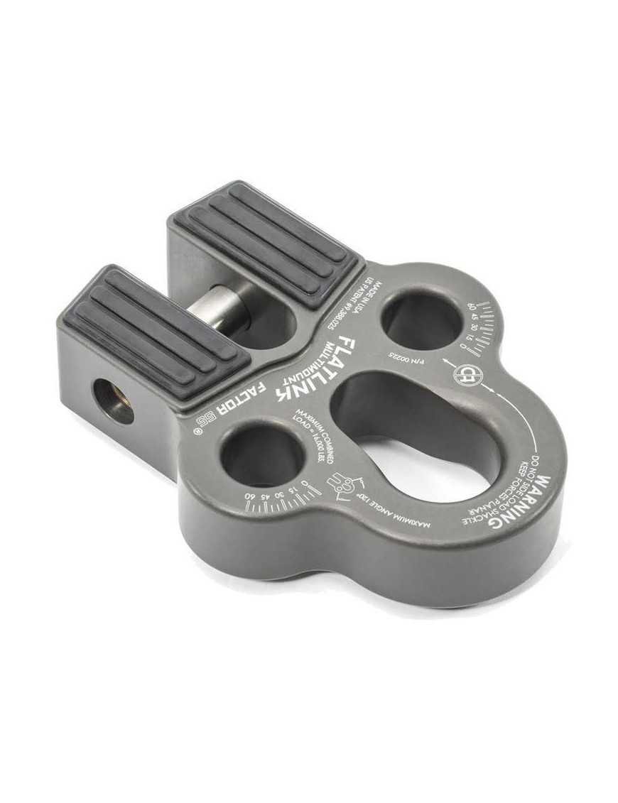 Трьохточковий сірий зачіп/шакл для троса лебідки FlatLink Factor 55