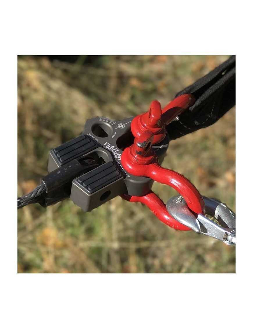 Трьохточковий сірий зачіп/шакл для троса лебідки FlatLink Factor 55