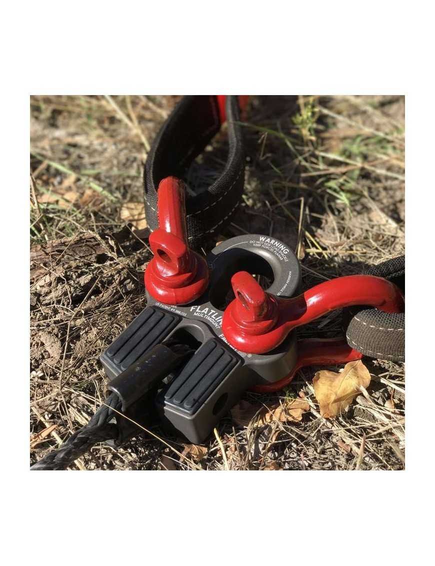 Трьохточковий сірий зачіп/шакл для троса лебідки FlatLink Factor 55