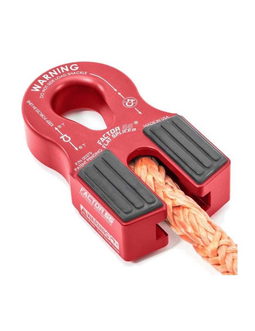Плоский з'єднувач/шакл для троса лебідки червоний Factor 55