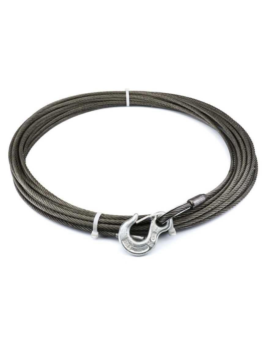 Сталевий трос з гаком WARN EIPS - 12,7 мм x 22,86 м, 12065 кг