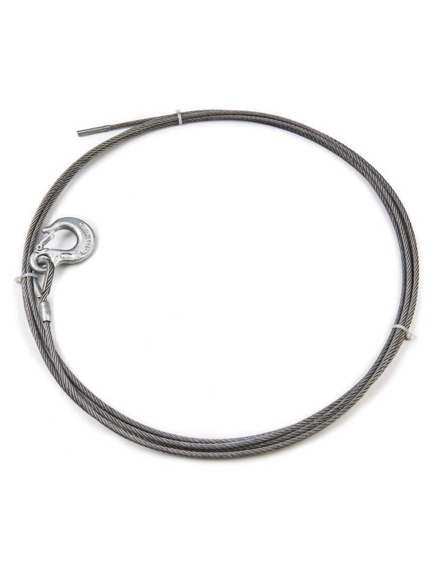 Сталевий трос з гаком WARN - 6,35 мм x 12,19 м, 3084 кг