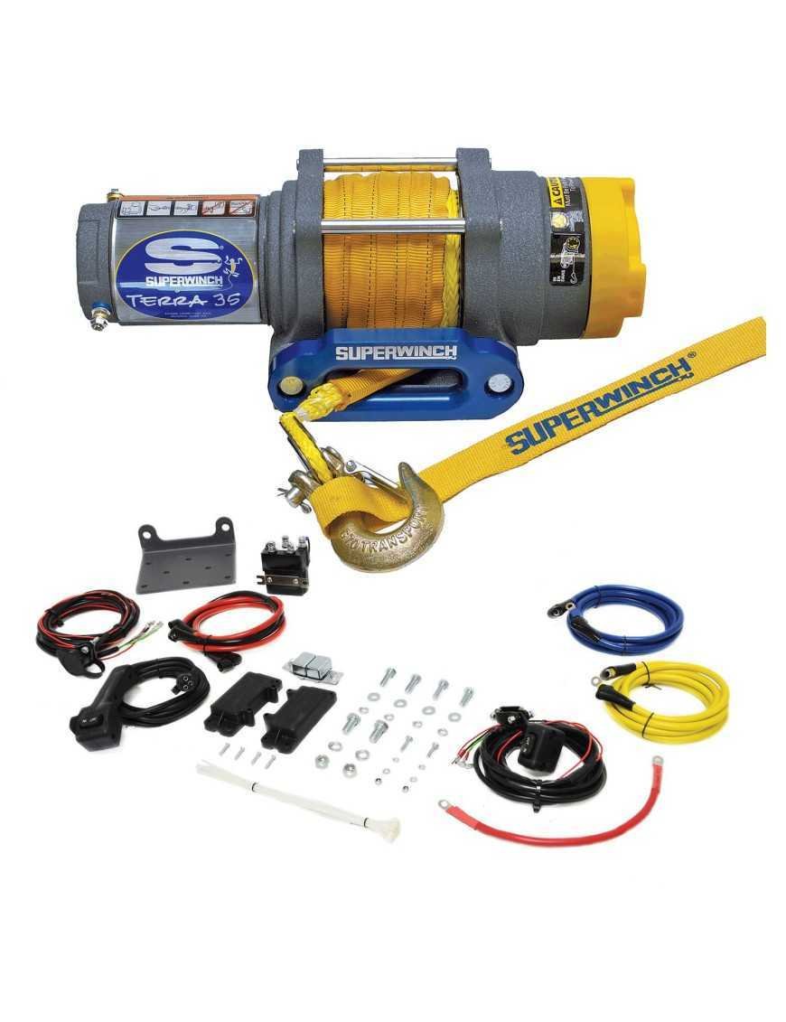 Витягувач Superwinch TERRA 35 12V з синтетичним тросом і алюмінієвим напрямком
