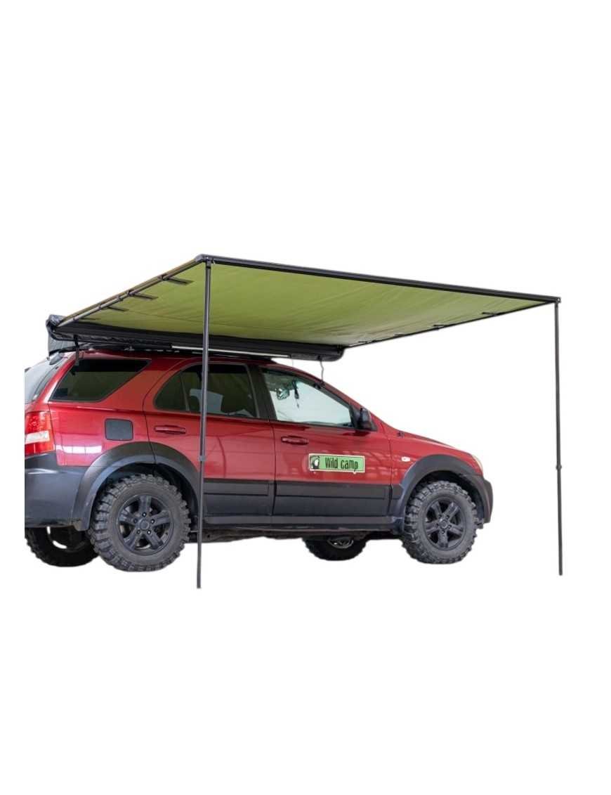 Навіс Маркіза 2,5x2,5 м для кріплення до багажника на даху ЗЕЛЕНИЙ
