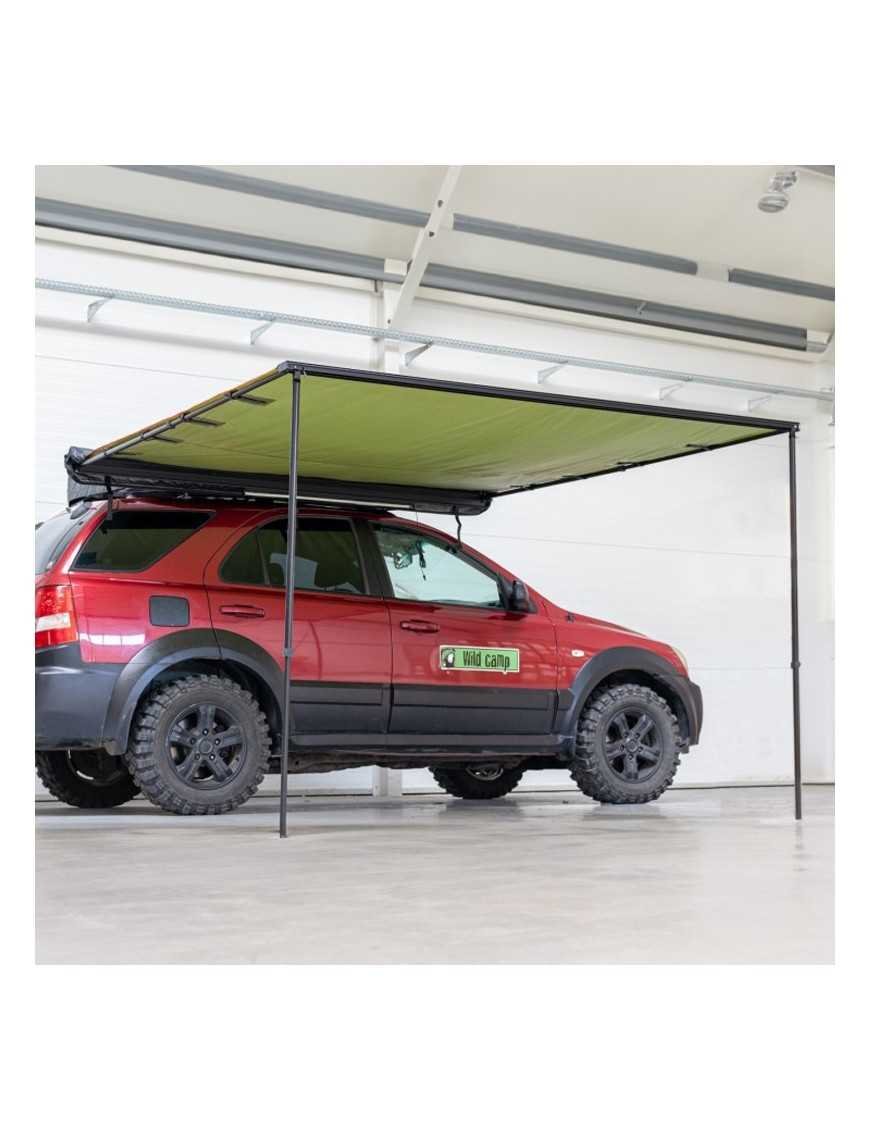 Навіс Маркіза 2,5x2,5 м для кріплення до багажника на даху ЗЕЛЕНИЙ