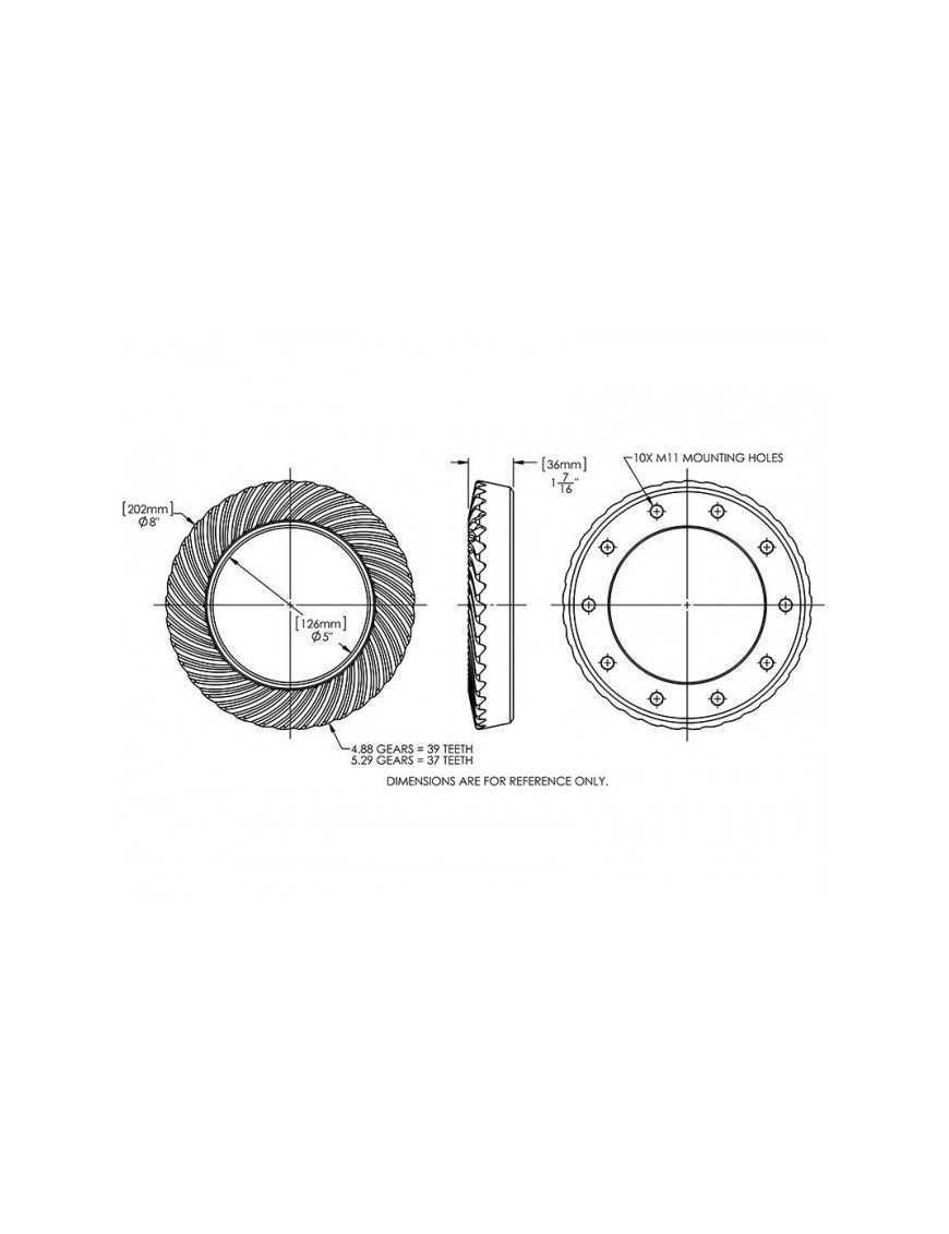 Комплект передавальних чисел для моста Toyota 4,88 задній