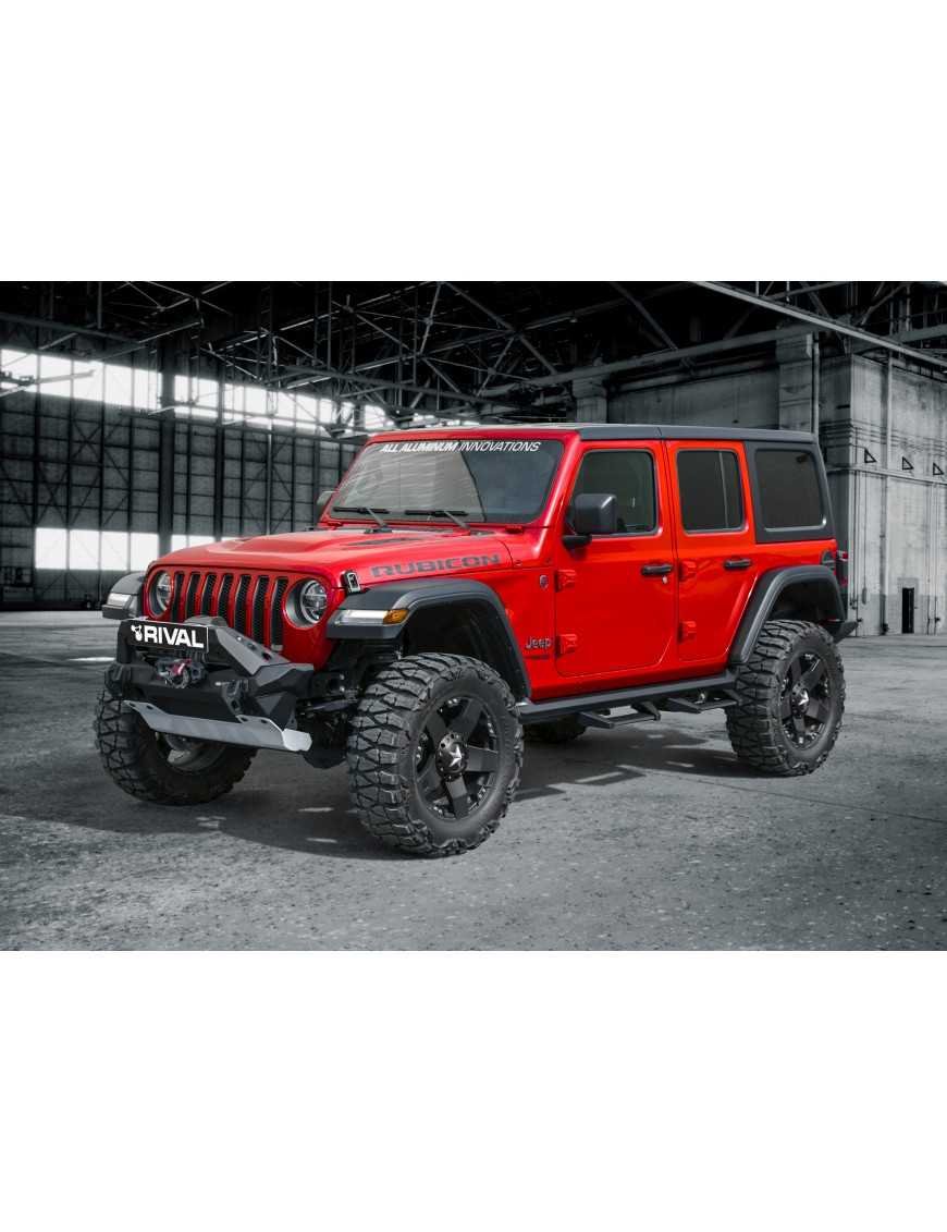 Алюмінієві пороги зі ступенями для Wrangler JLU 4D від Rival