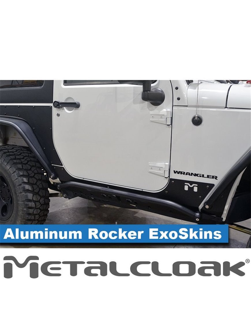 Алюмінієві порогові накладки ExoSkin Metalcloak для Jeep Wrangler JK 2D