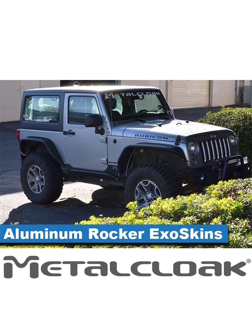 Алюмінієві порогові накладки ExoSkin Metalcloak для Jeep Wrangler JK 2D