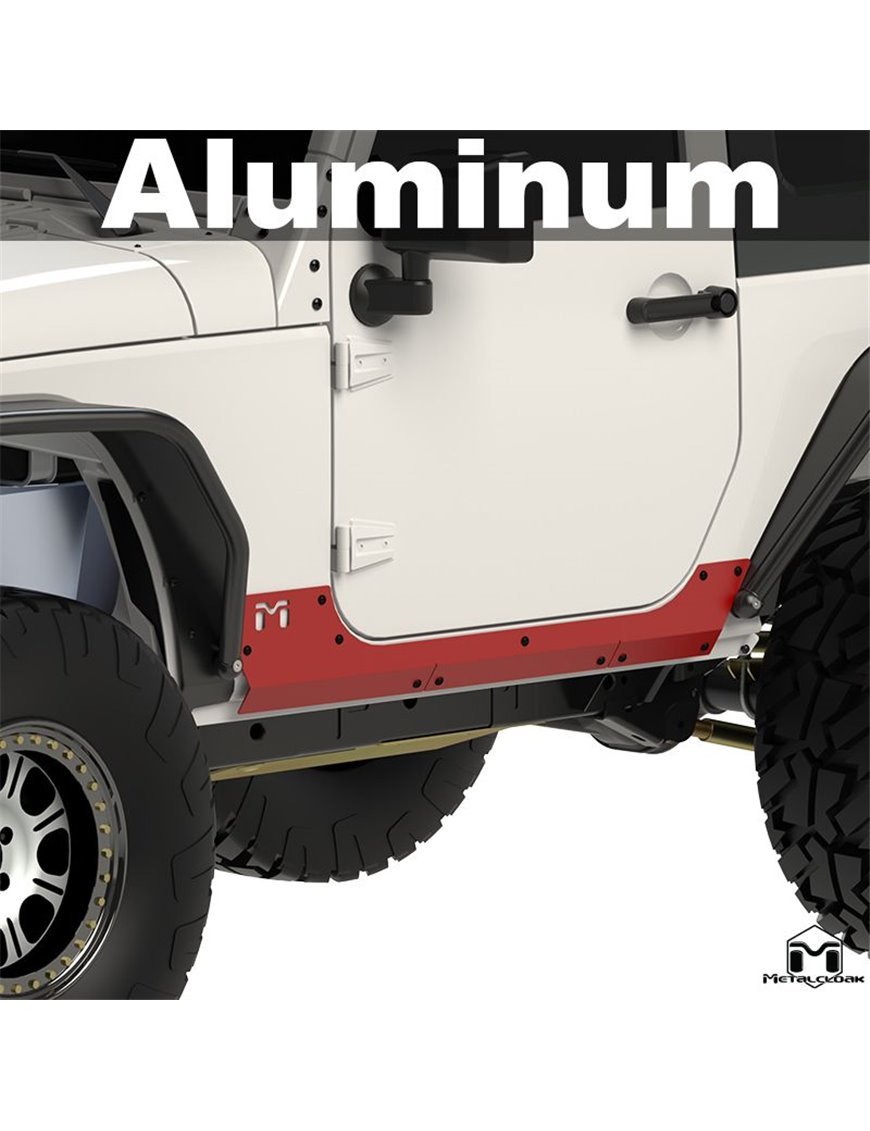 Алюмінієві порогові накладки ExoSkin Metalcloak для Jeep Wrangler JK 2D