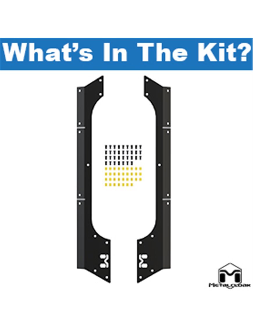 Алюмінієві порогові накладки ExoSkin Metalcloak для Jeep Wrangler JK 2D
