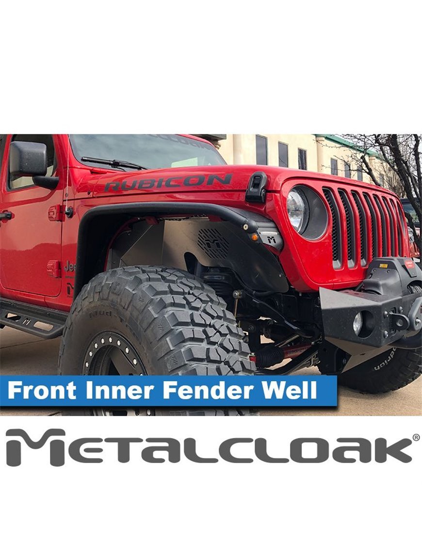 Алюмінієві підкрила Metalcloak передні для Wrangler JL JLU і Gladiator JT без фарбування