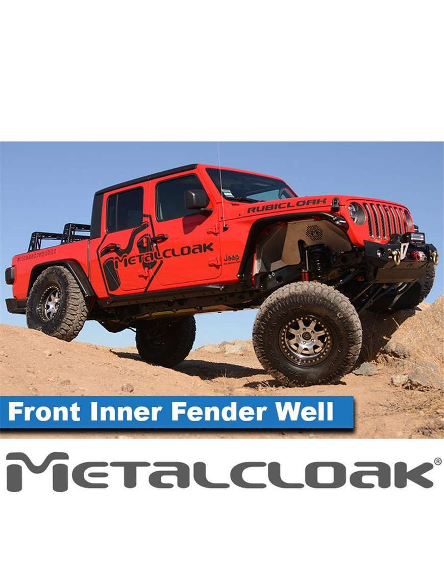 Алюмінієві підкрила Metalcloak передні для Wrangler JL JLU і Gladiator JT без фарбування