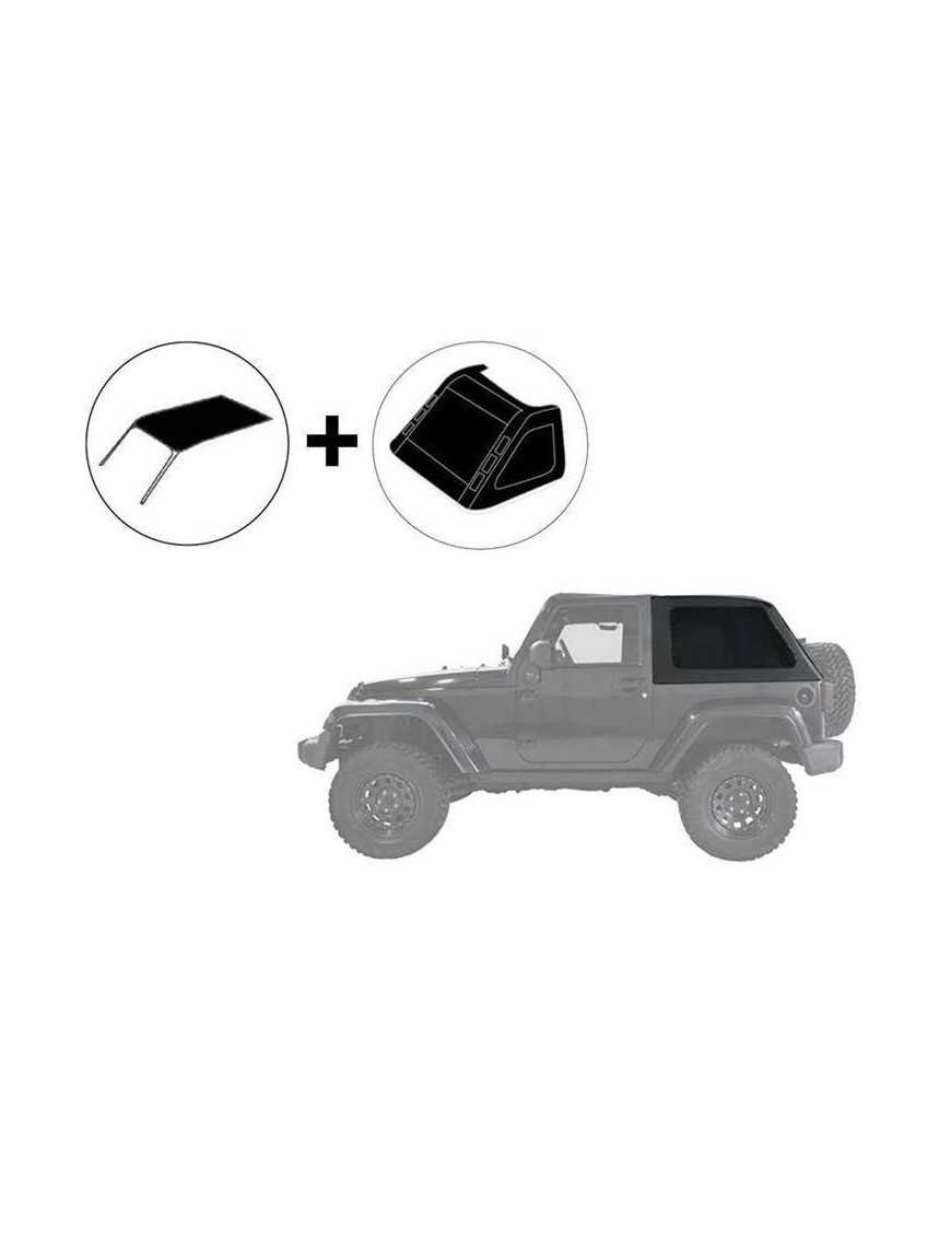 Комплектний м'який дах без каркаса типу Fastback з вікнами Black Diamond Suntop