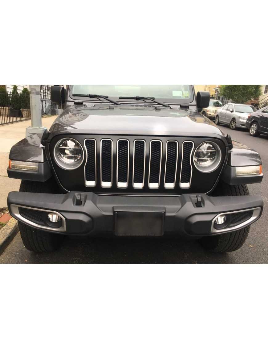 WRANGLER JL 2018 ВСТАВКИ В РЕШІТКУ СРІБЛЯСТІ