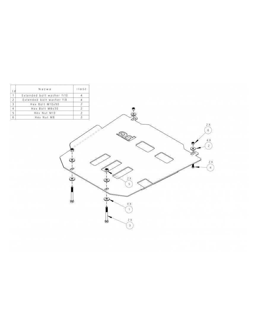 Алюмінієвий захист переднього моста та піддону масла Toyota Tundra 2014-2020
