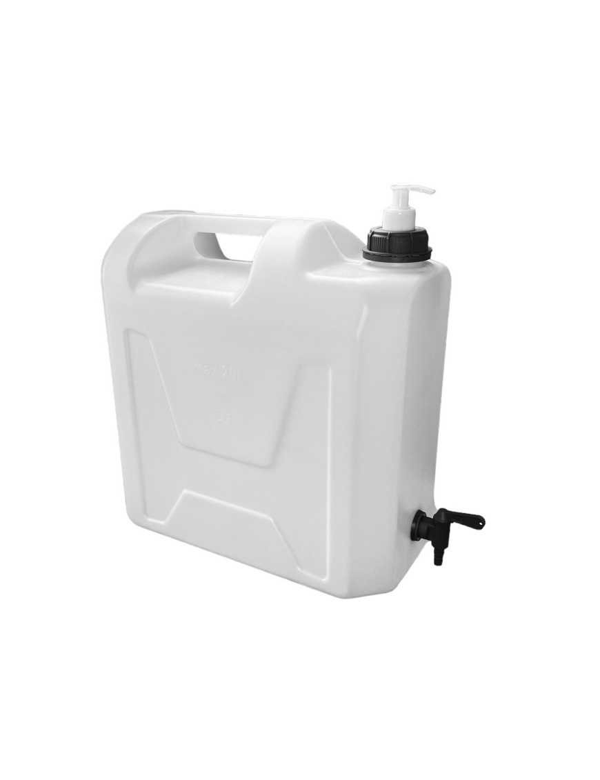 Ємність для води 20L прозора ЗНИЗУ КРАН ПЛАСТИК 3/4