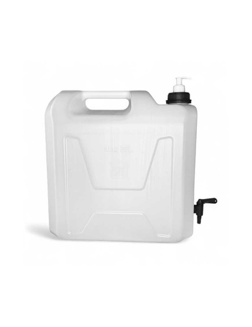 Ємність для води 20L прозора ЗНИЗУ КРАН ПЛАСТИК 3/4