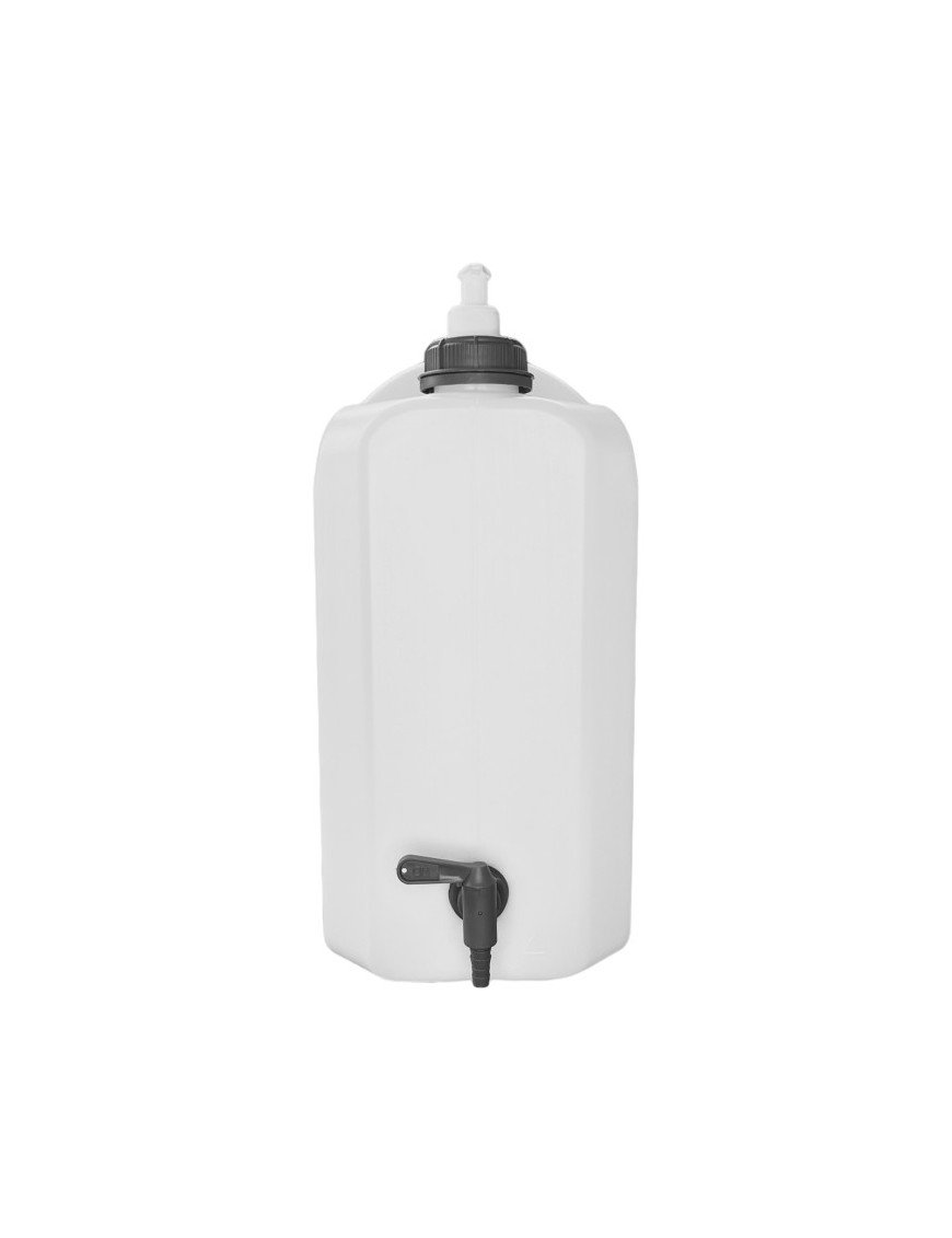 Ємність для води 20L прозора ЗНИЗУ КРАН ПЛАСТИК 3/4