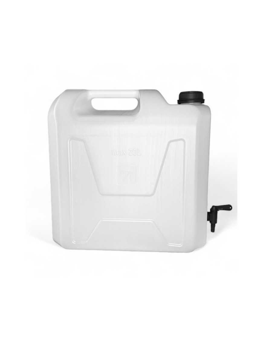 Ємність для води 20L прозора, нижній кран пластиковий 3/4