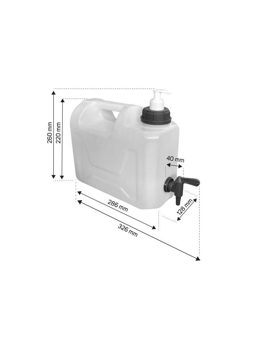 Ємність для води 5L прозора НИЖНІЙ КРАН ПЛАСТИК 3/4