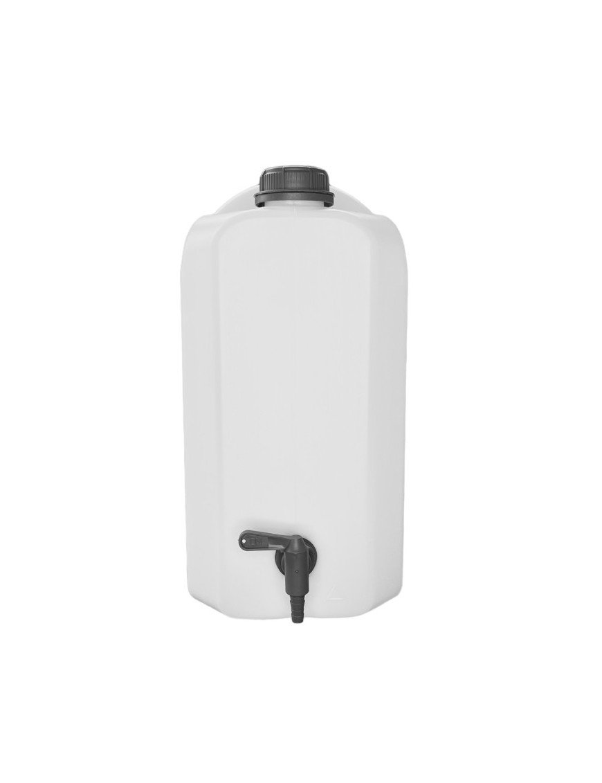 Ємність для води 20L прозора, нижній кран пластиковий 3/4