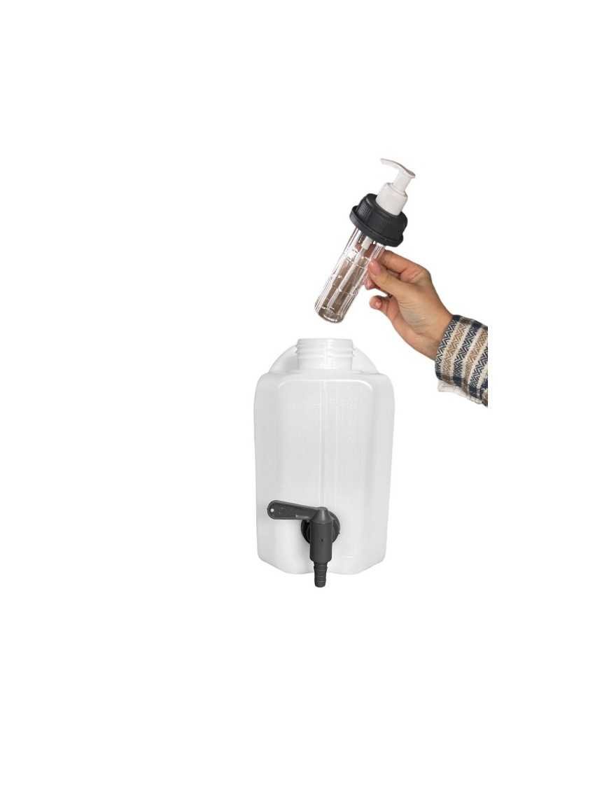 Ємність для води 5L прозора НИЖНІЙ КРАН ПЛАСТИК 3/4