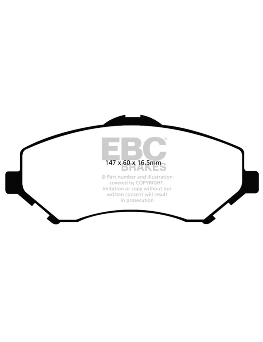 DP61798 - Комплект гальмівних колодок серія GREENSTUFF EBC Brakes Wrangler jl jk