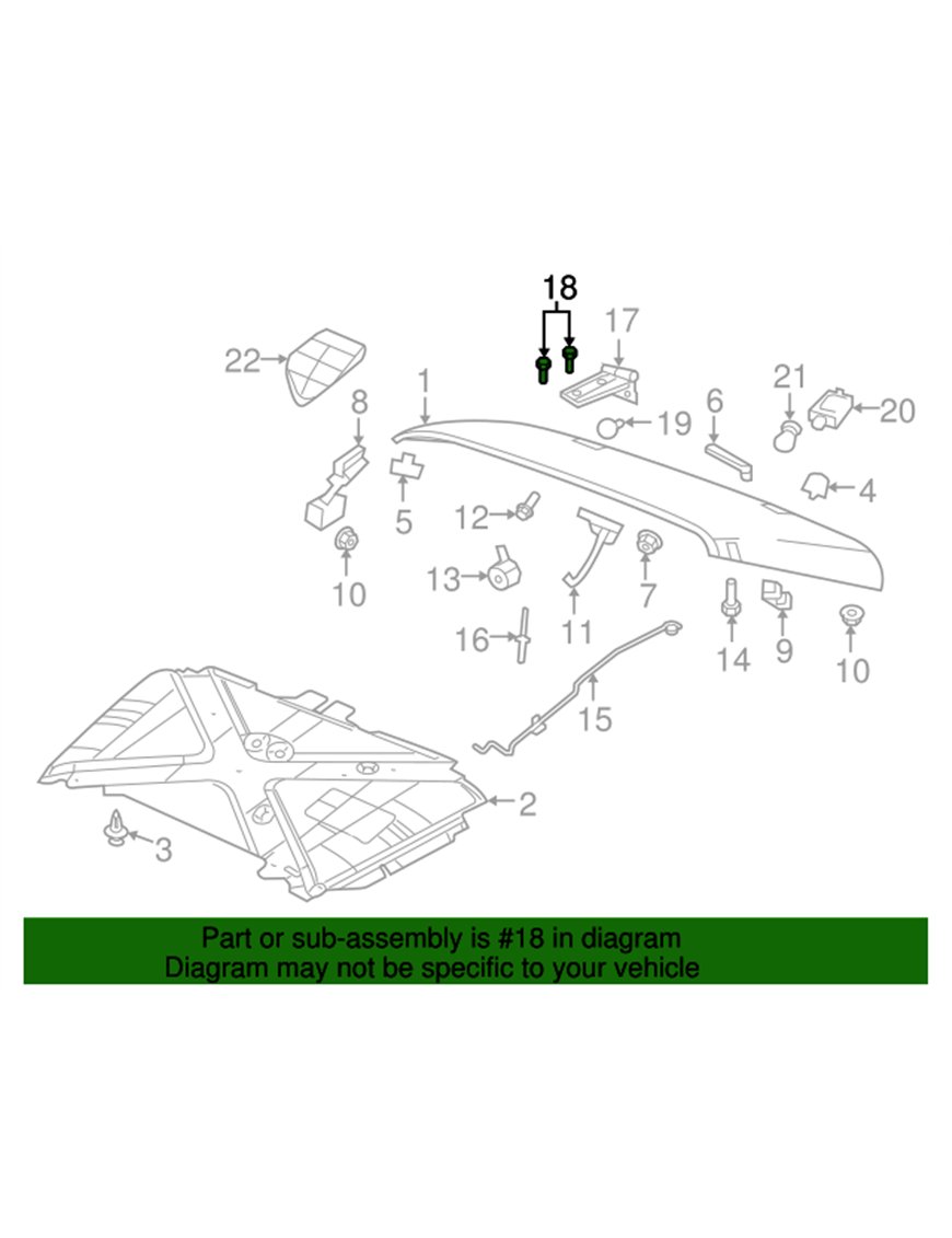 06508953AA Гвинт завіс капота Jeep Wrangler JK 1шт