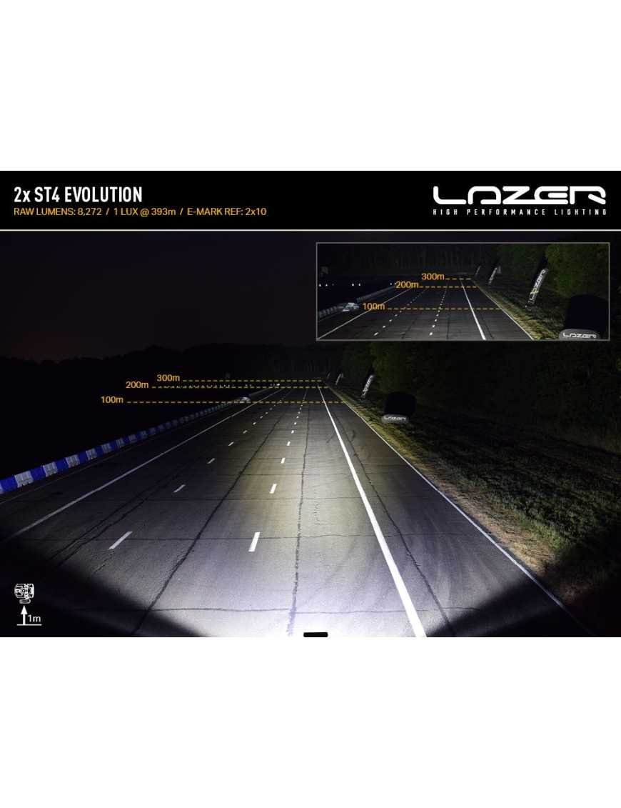 Комплект з двох фар LAZER ST4 Evolution з системою монтажу у штатну решітку - Toyota Land Cruiser 250 (2024 -)