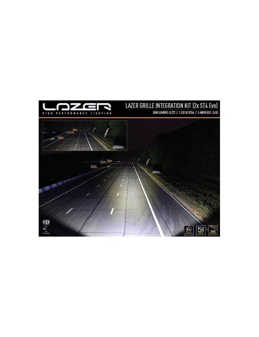 Комплект з двох фар LAZER ST4 EVO з системою монтажу у штатну решітку - Mercedes-Benz Vito (2020 -)