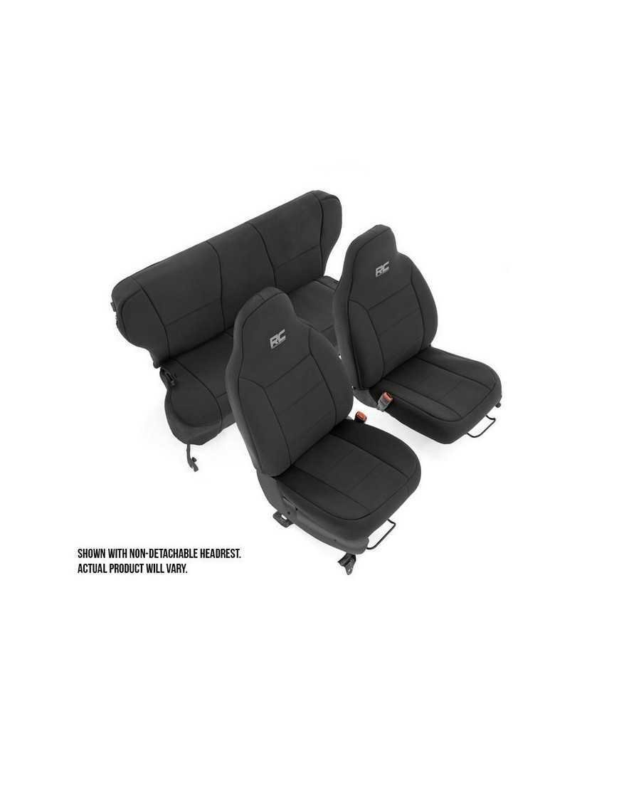 Комплект неопренових чохлів на сидіння чорний Rough Country