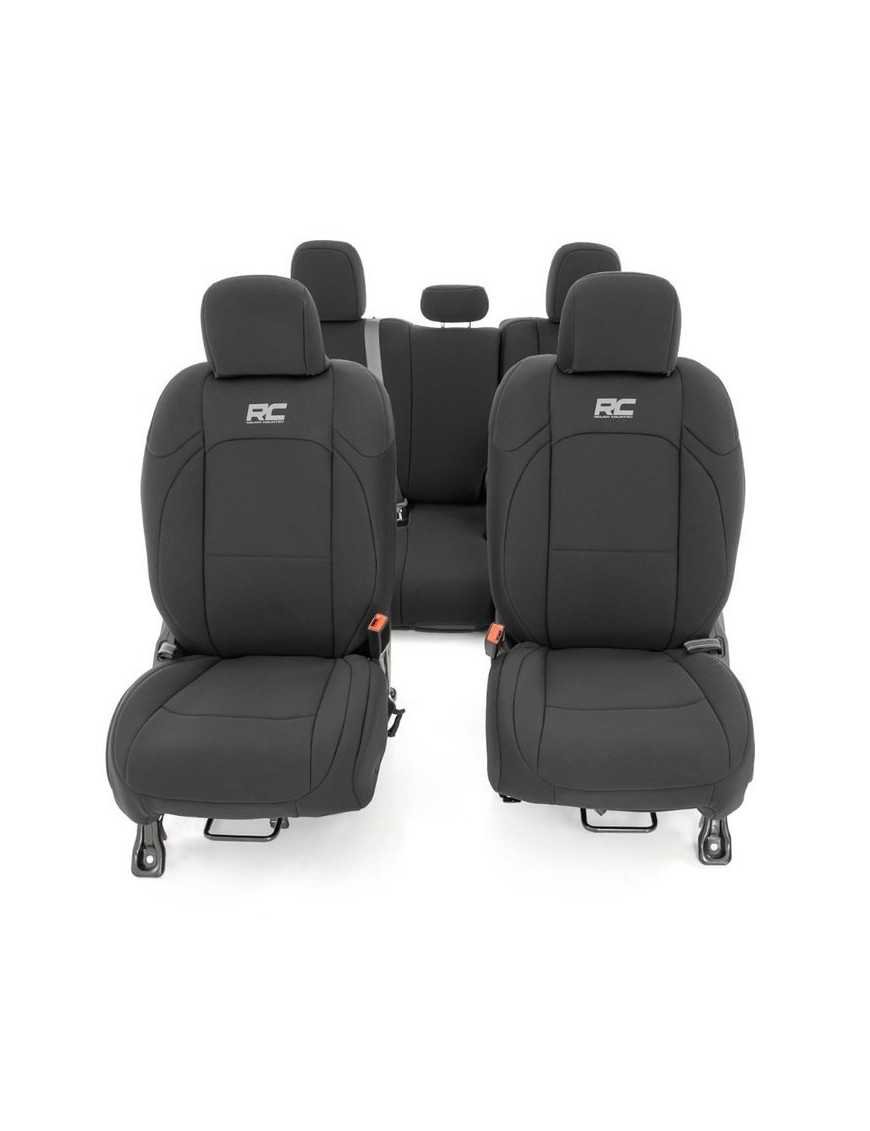 Комплект неопренових чохлів на сидіння чорний Rough Country