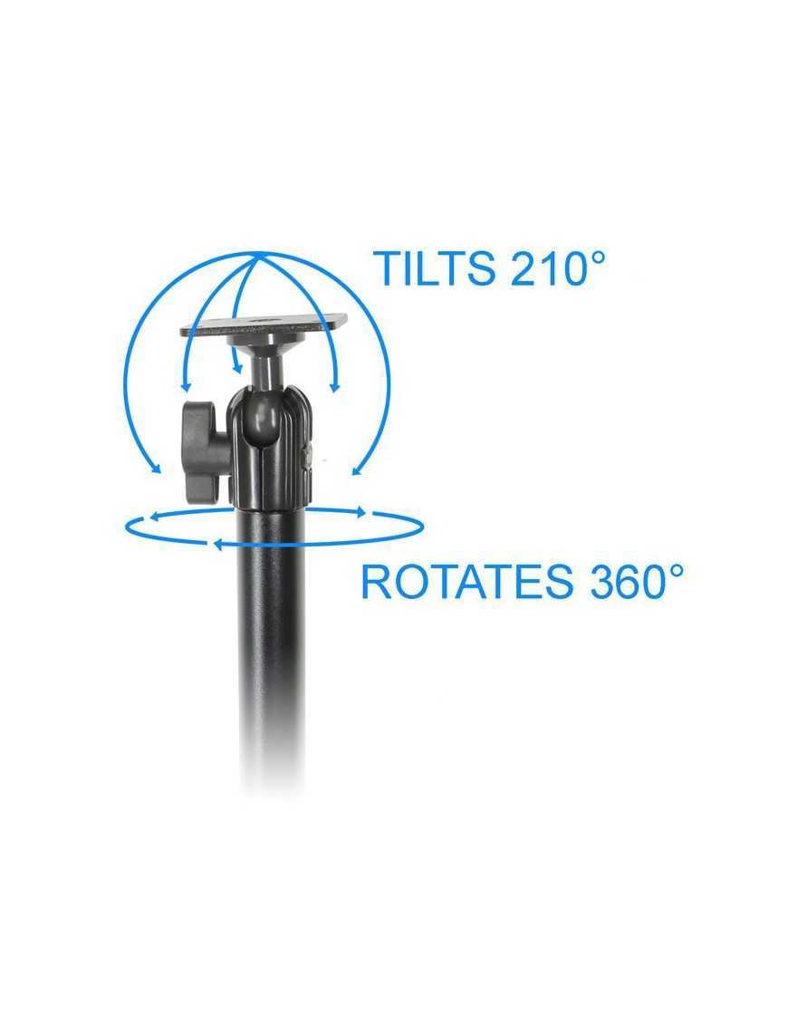 Бронзове алюмінієве подвійне монтажне кріплення довжиною 251 мм з регулюванням 360° та квадратною основою