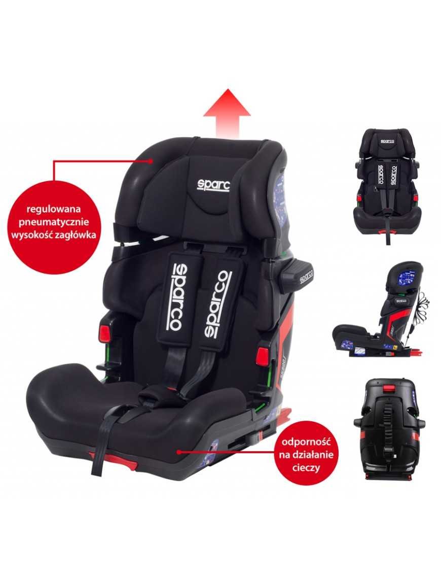 Дитяче автокрісло Sparco SK800I чорне 9-36 кг 9м-12 років