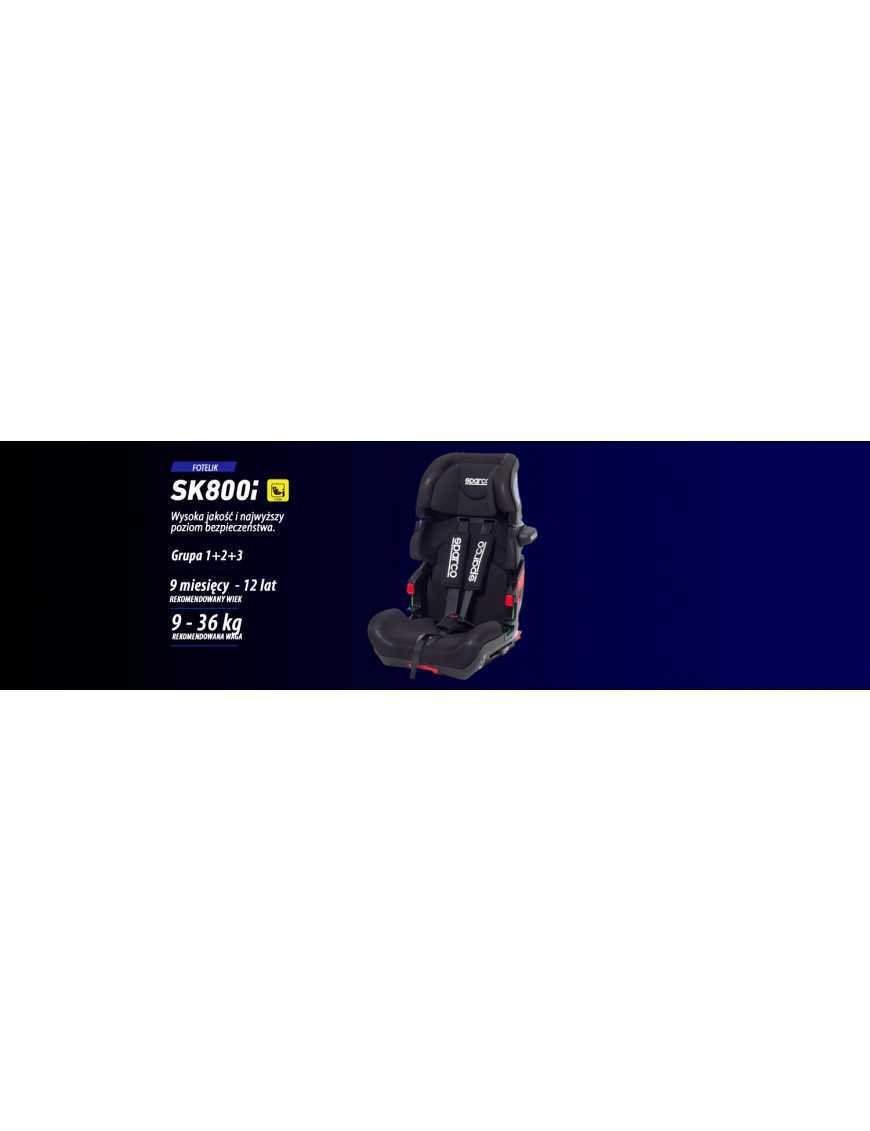 Дитяче автокрісло Sparco SK800I чорне 9-36 кг 9м-12 років