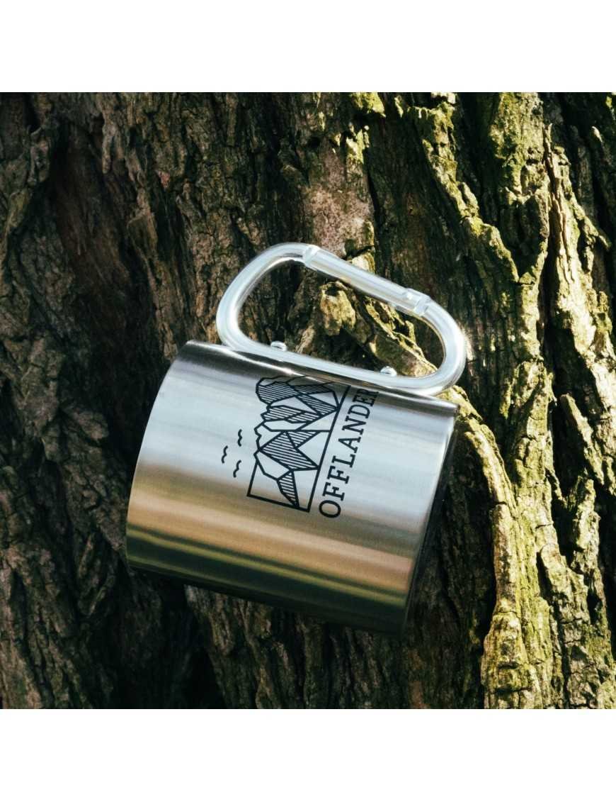 Кемпінговий кухоль OFFLANDER з карабіном сталевий 220 мл