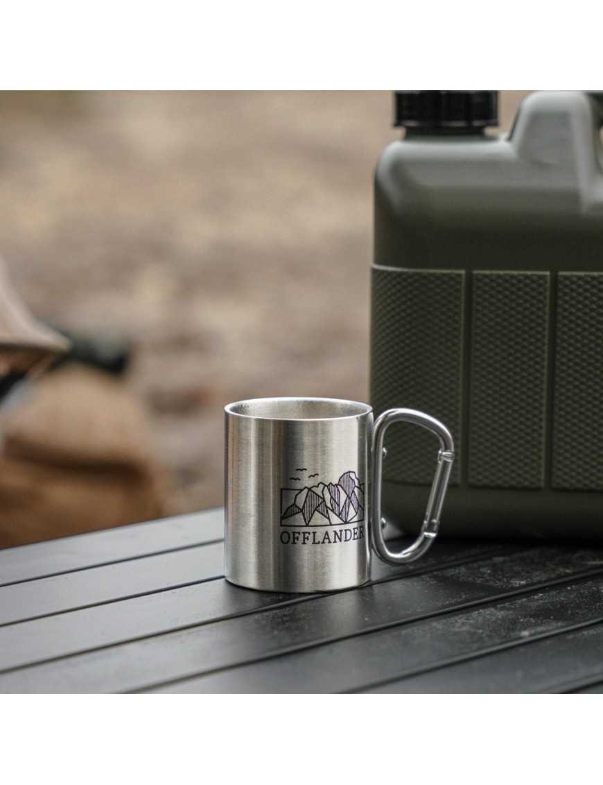 Кемпінговий кухоль OFFLANDER з карабіном сталевий 220 мл