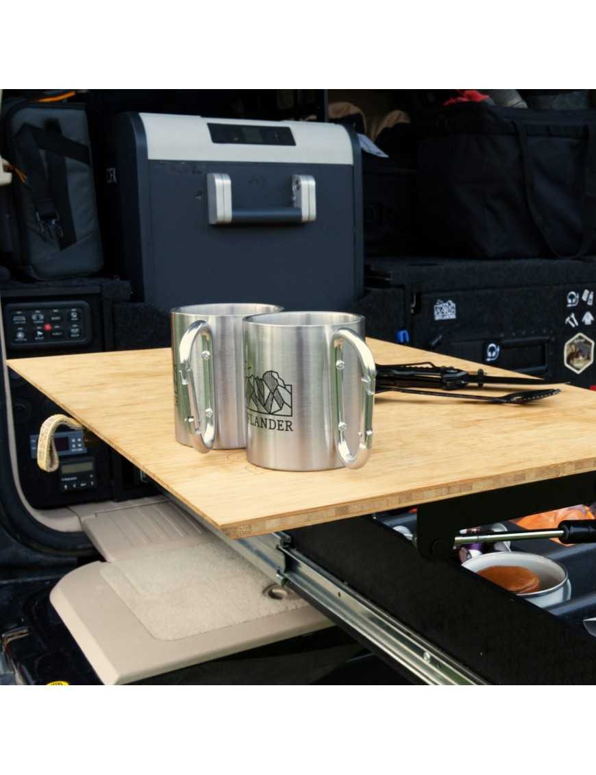 Кемпінговий кухоль OFFLANDER з карабіном сталевий 220 мл