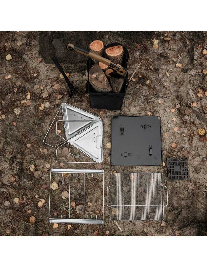 Великий складаний переносний кемпінговий гриль OFFLANDER