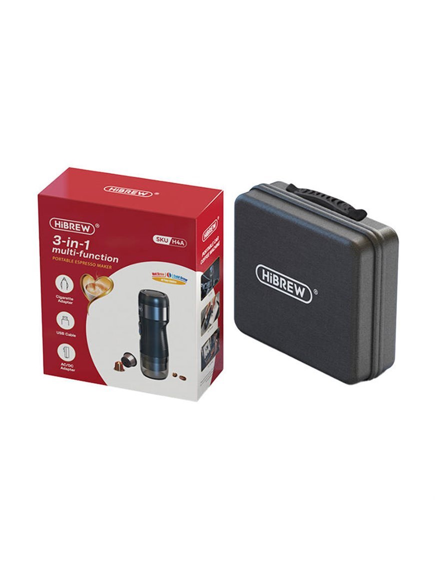Портативна кавоварка 3-в-1 з чохлом 80W HiBREW H4A-premium