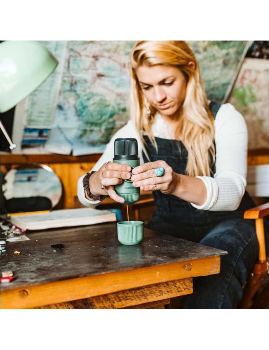 Дорожня кавоварка Wacaco Nanopresso Moss Green з чохлом