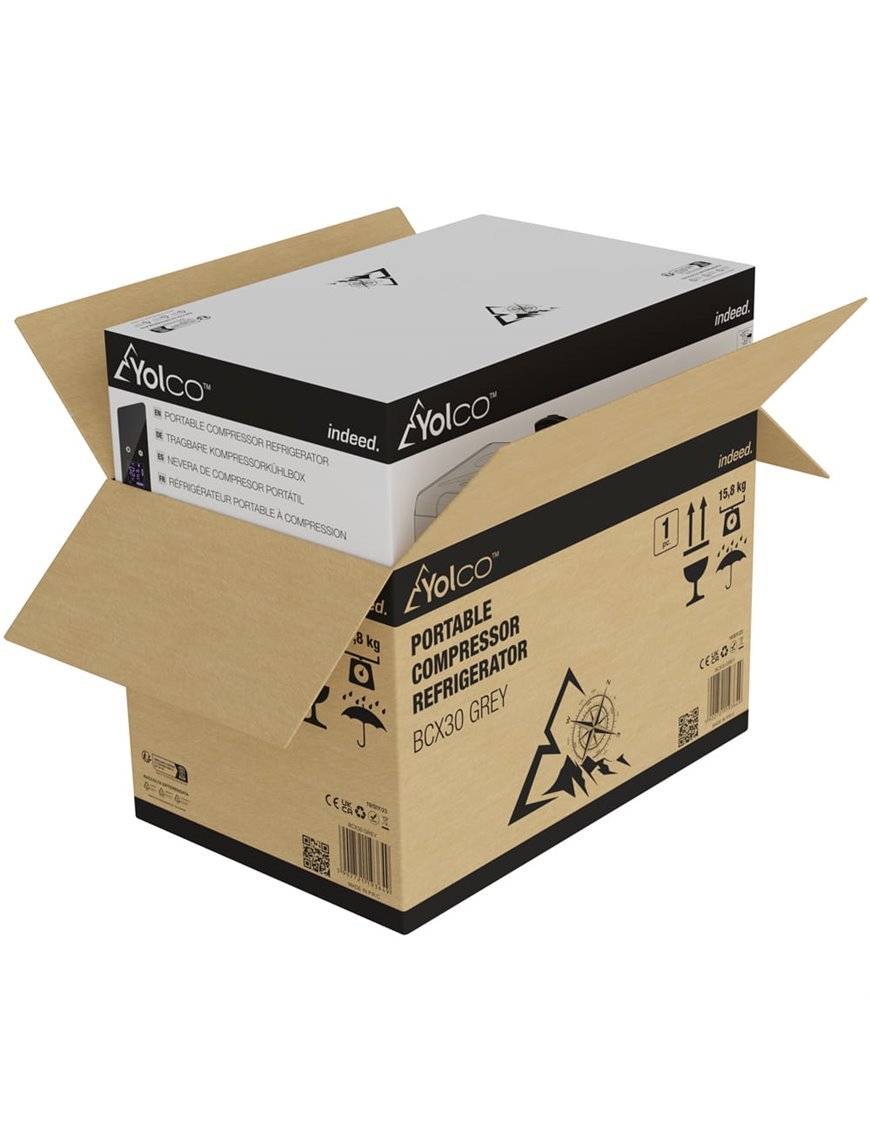 Портативний компресорний холодильник Yolco BCX30 GREY 28L 606x369x388мм