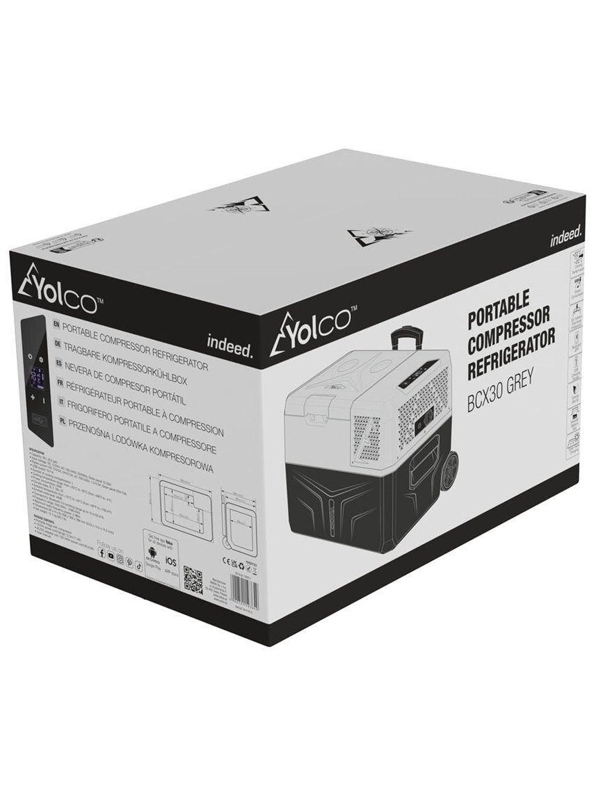 Портативний компресорний холодильник Yolco BCX30 GREY 28L 606x369x388мм