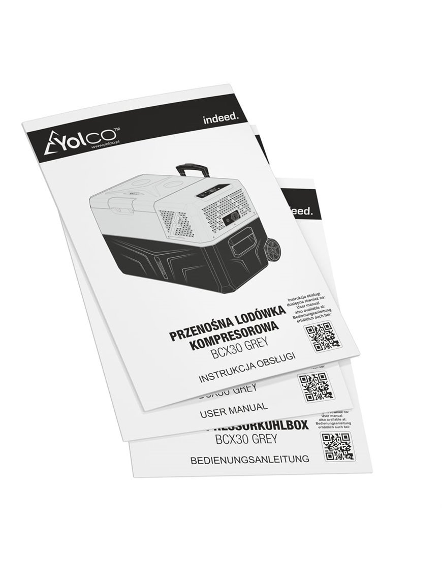 Портативний компресорний холодильник Yolco BCX30 GREY 28L 606x369x388мм