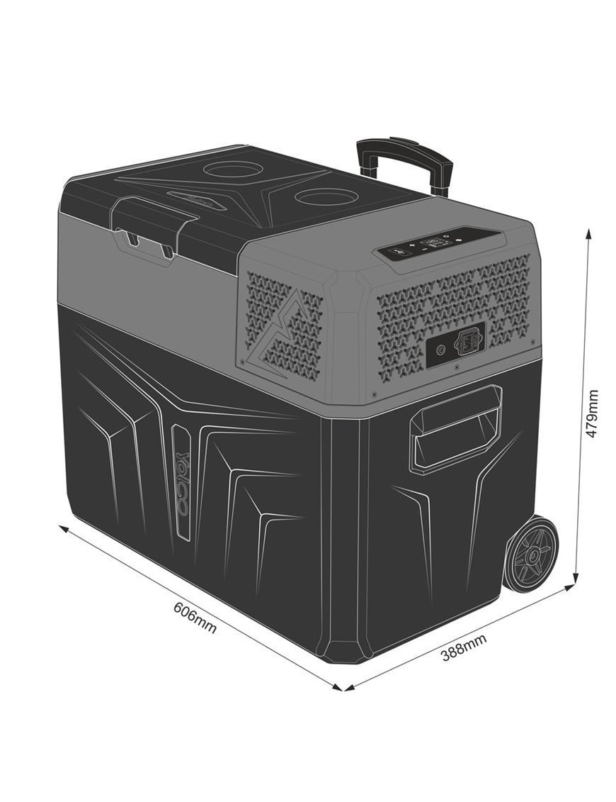 Портативний компресорний холодильник Yolco BCX40 CARBON