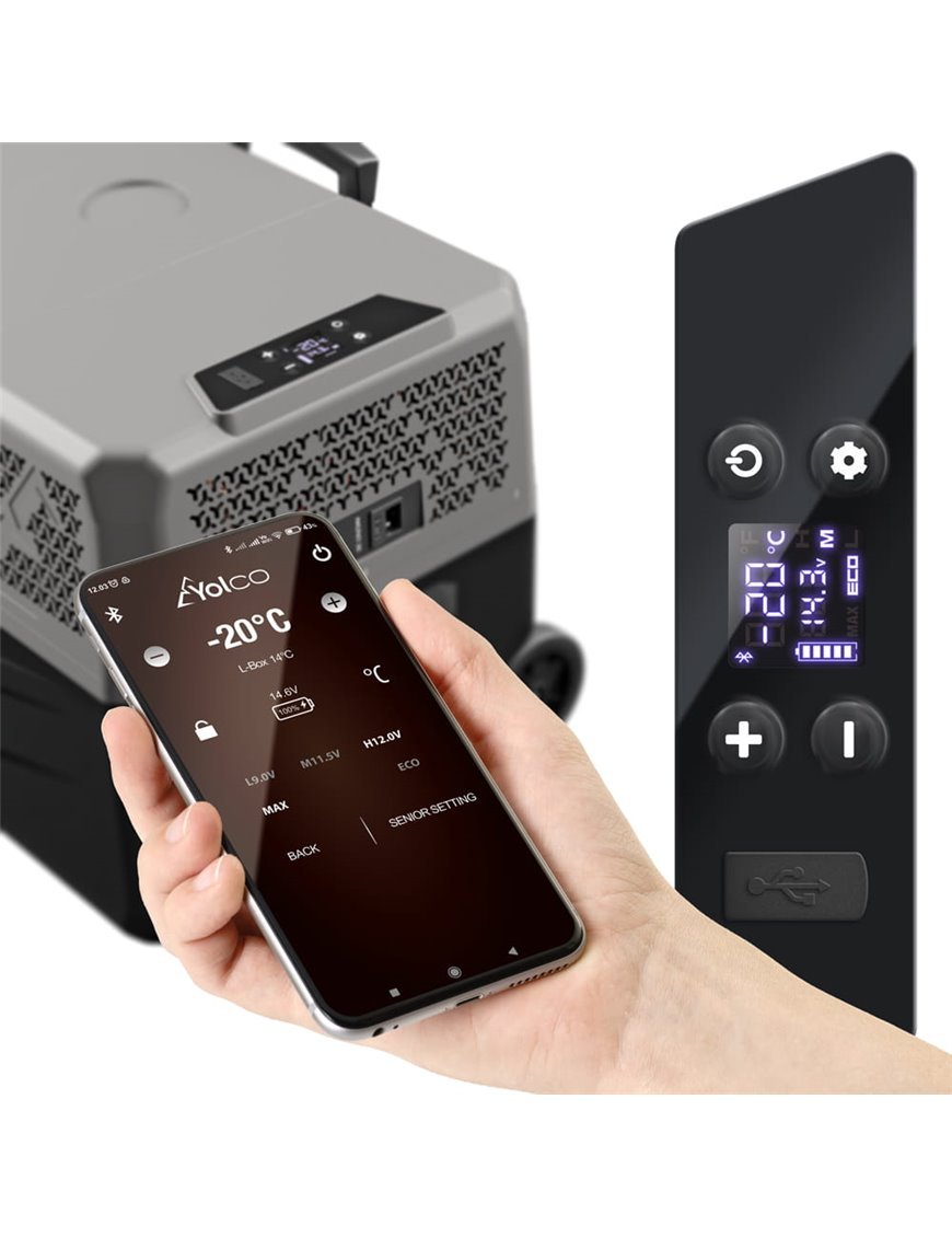 Портативний компресорний холодильник Yolco BCX30 GREY 28L 606x369x388мм