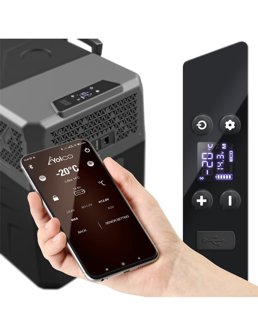 Портативний компресорний холодильник Yolco BCX40 CARBON