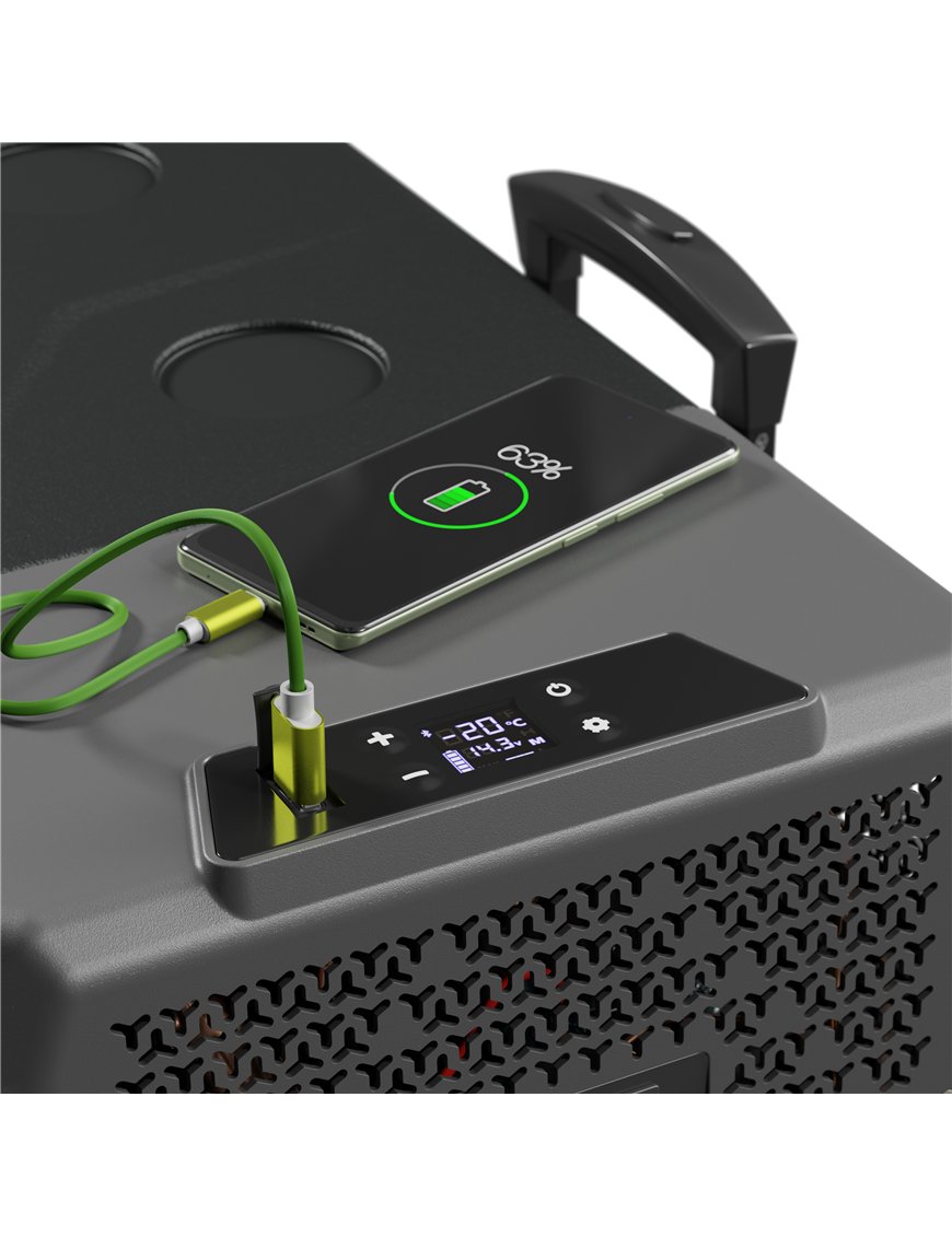 Портативний компресорний холодильник Yolco BCX30 28л CARBON 606x369x388мм