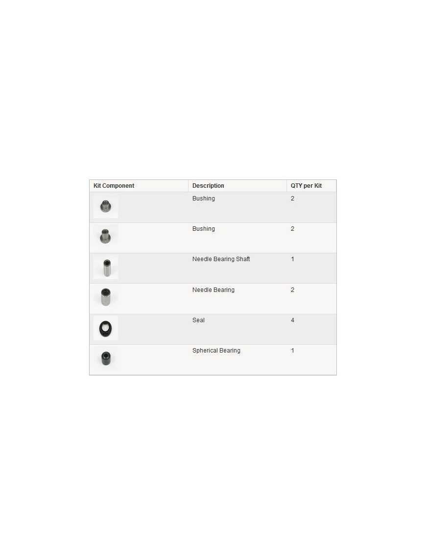 ALL BALLS Ремкомплект нижнього важеля Kawasaki KVF 650/750 Suzuki LTV 700 50-1031